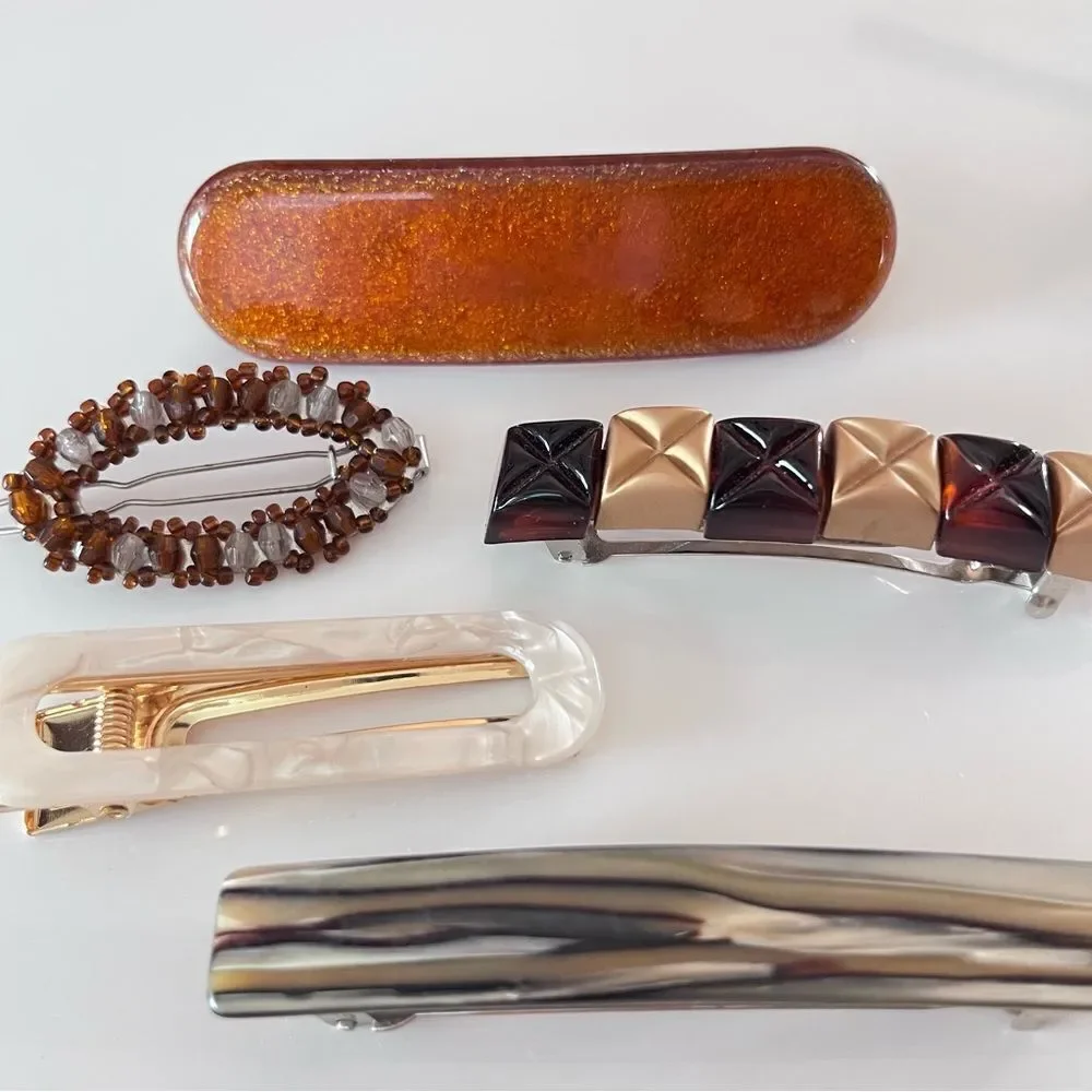 Vintage French Hair Barrettes Lot
